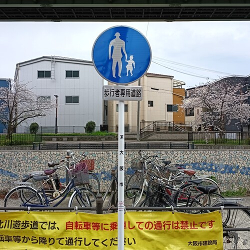城北川（旧：城北運河）沿いの遊歩道